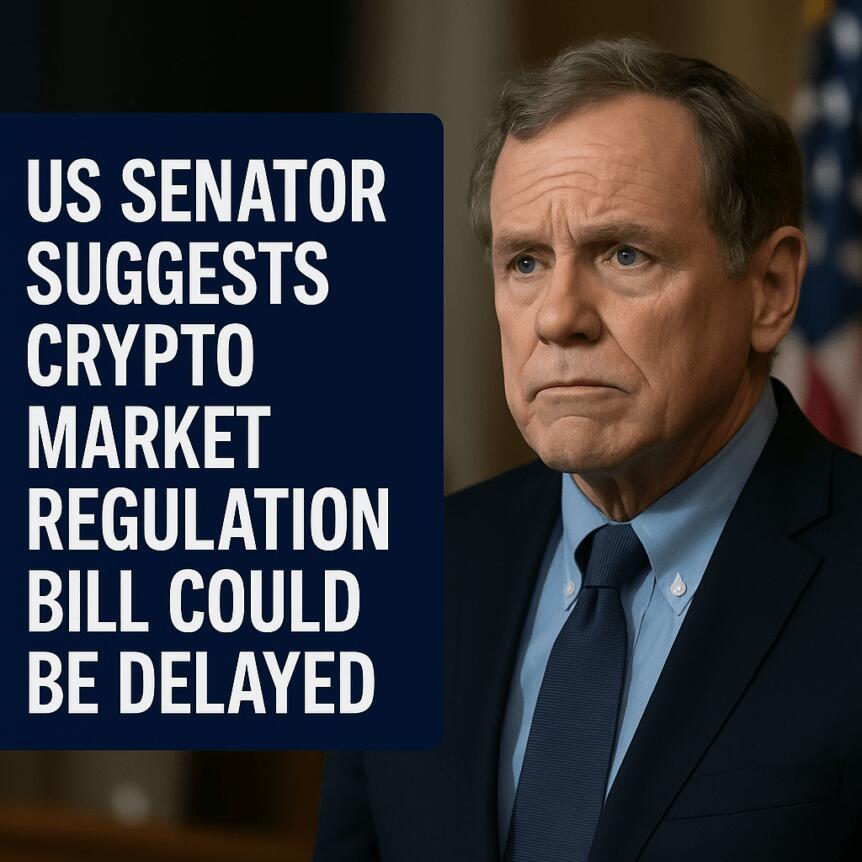 Us Senator Suggests Crypto Market Regulation Bill Could Be Delayed