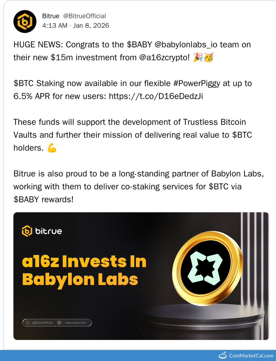 🆕 New Babylon $BABY event! 08 Jan 2026 A16z Crypto Inve | KuCoin