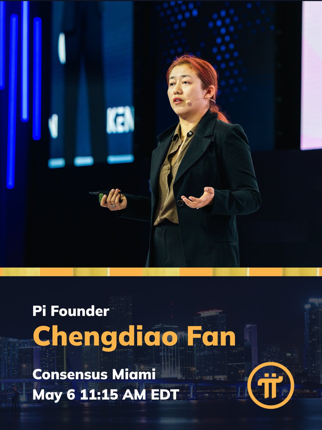 Pi Founder Chengdiao Fan will speak at Consensus 2026