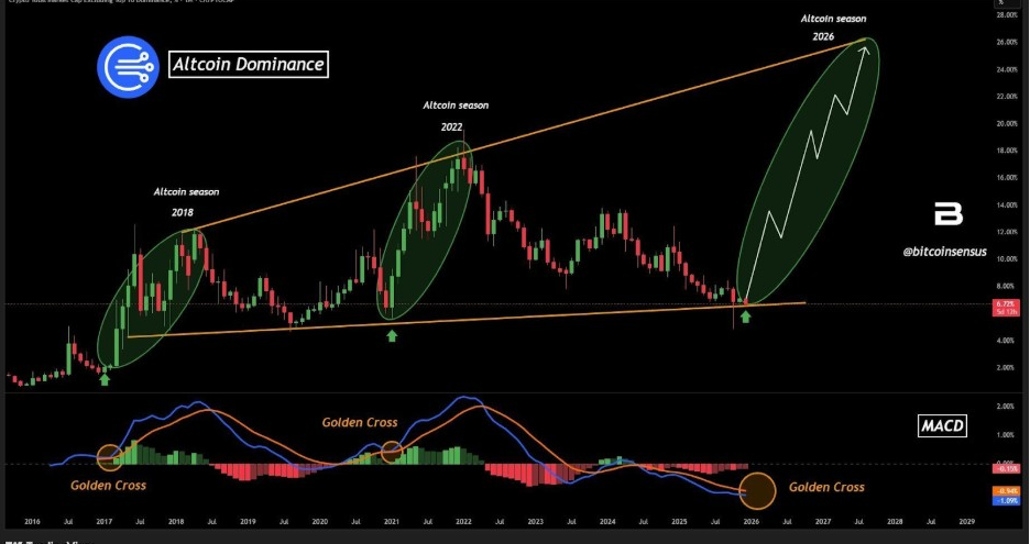 Altcoin Dominance Chart | Source: Dr. Whale, X