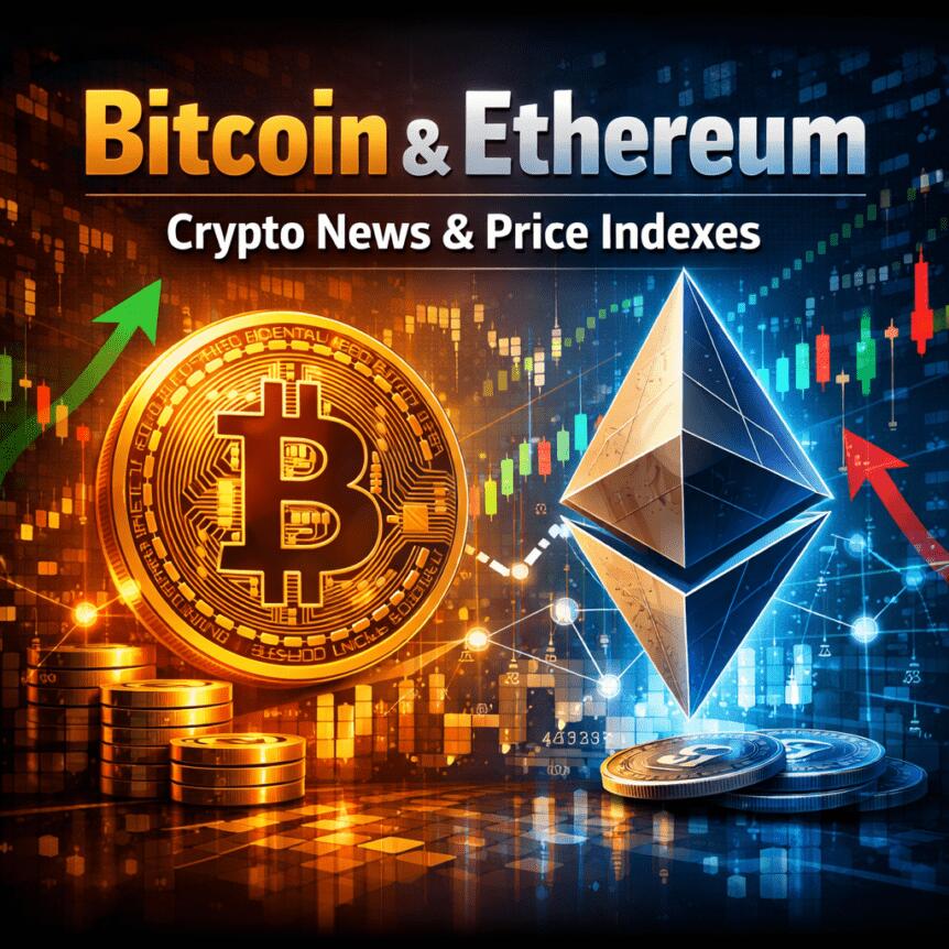Bitcoin & Ethereum: Notícias de Criptomoeda & Índices de Preços