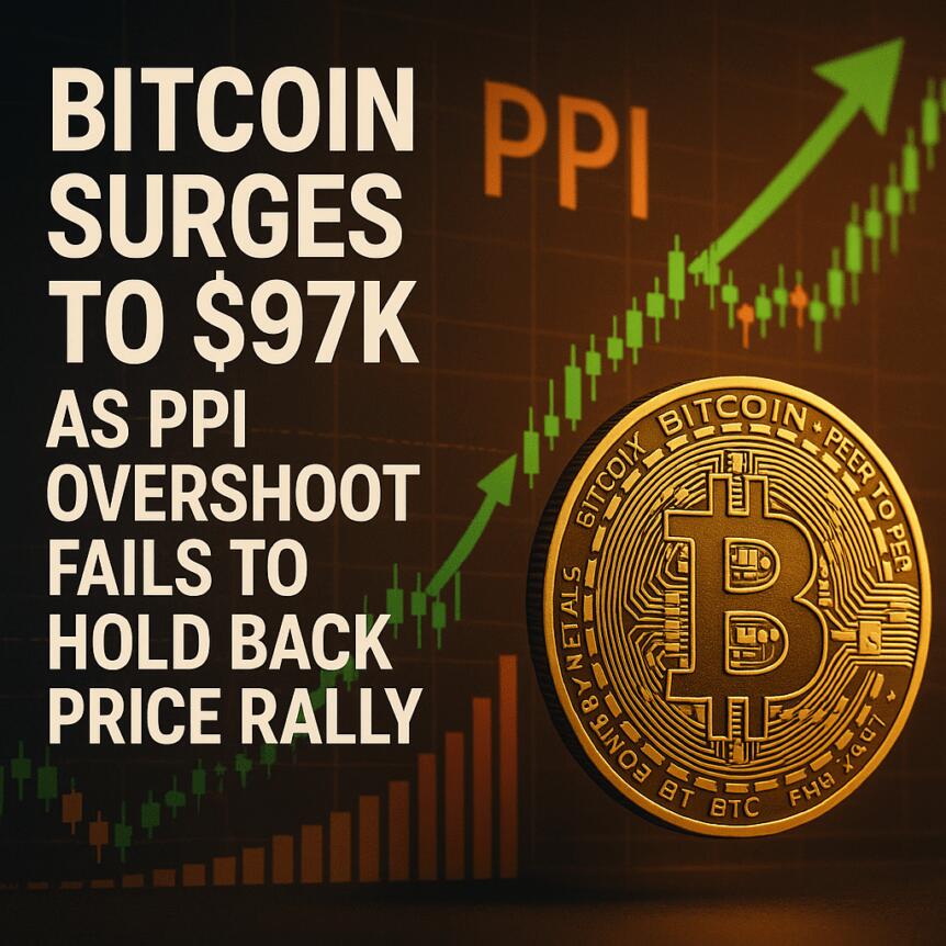 Bitcoin Surges To $97k As Ppi Overshoot Fails To Hold Back Price Rally