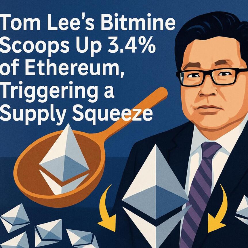 Cb 397306 Том Ли S Bitmine Scoops Up 3 4 Of Ethereum Triggering A Supply Squeeze