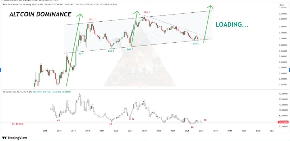 OTHERS/BTC Monthly Chart | Source: Cryptollica, X