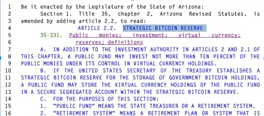 Arizona Bill SB1043 | Source: X