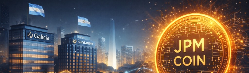 Argentine banks are testing JPM Coin for back-end settlement, with Banco CMF and its QORP unit confirmed in JPMorgan’s minimum viable product for lenders.