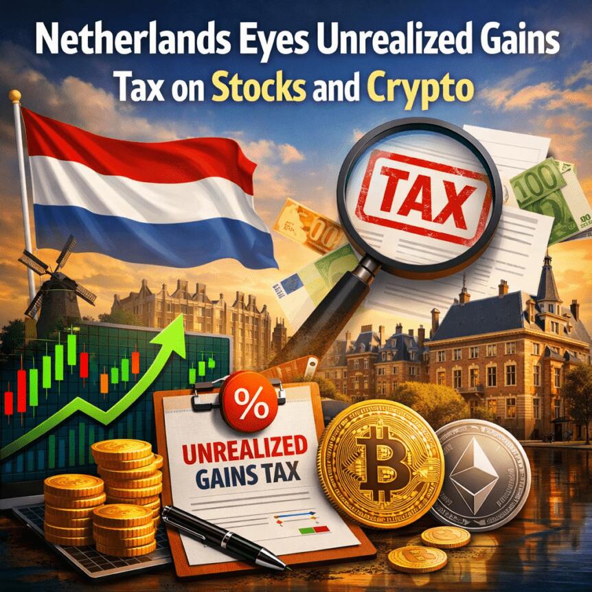 荷蘭考慮對股票及加密貨幣徵收未實現收益稅