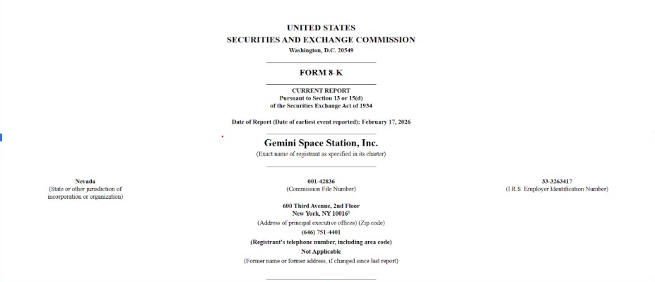 Gemini Filing | Source: SEC