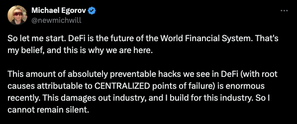 Người sáng lập Curve kêu gọi các tiêu chuẩn an toàn cho DeFi sau sự cố KelpDAO