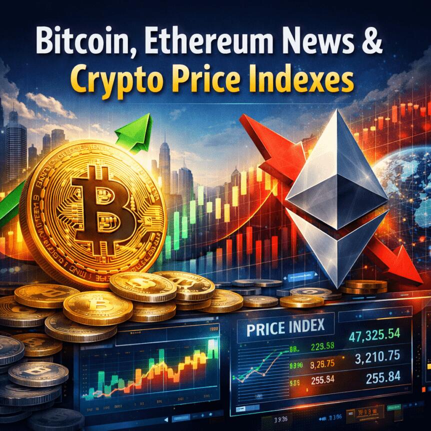 Bitcoin, Notícias do Ethereum & Índices de Preços da Criptomoeda