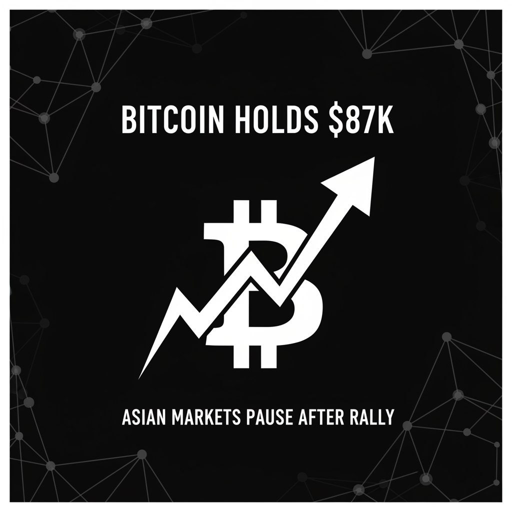 比特幣在87,000美元左右維持穩定，亞洲市場短暫停頓比特幣在最近反彈後，亞洲市場稍作休息，比特幣維持在87,000美| KuCoin