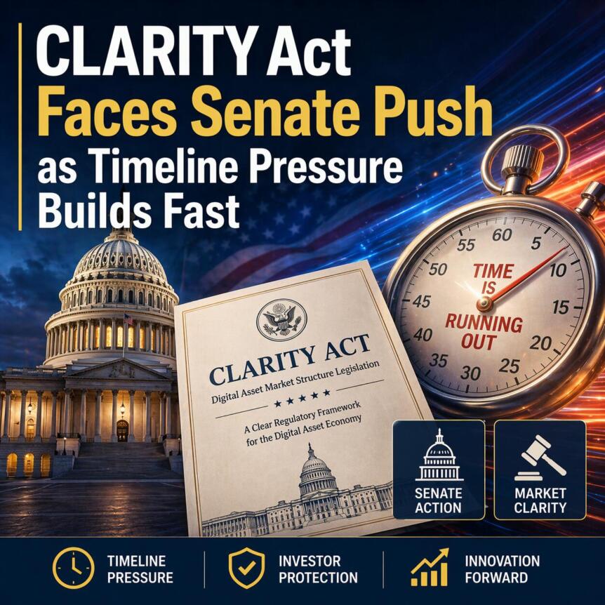 Clarity Act Faces Senate Push As Timeline Pressure Builds Fast