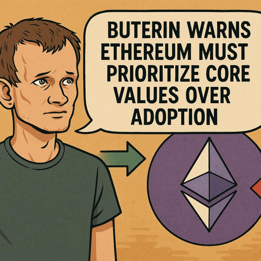 Buterin Warns Ethereum Must Prioritize Core Values Over Adoption