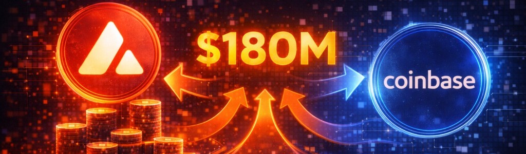 AVAX transfers to Coinbase reached about $180 million over six months, equal to roughly 1.88% of circulating supply and raising fresh selling concerns.