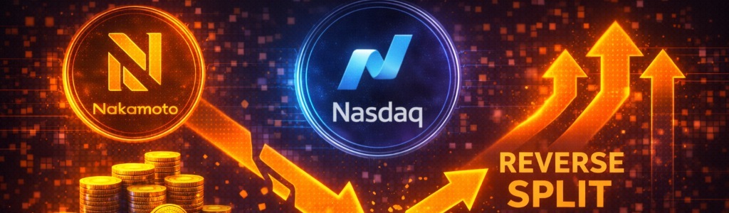 Nakamoto cherche l'approbation des actionnaires pour une fusion inverse entre 1 pour 20 et 1 pour 50 afin d'augmenter son cours d'action au-dessus du minimum de 1 $ de Nasdaq.