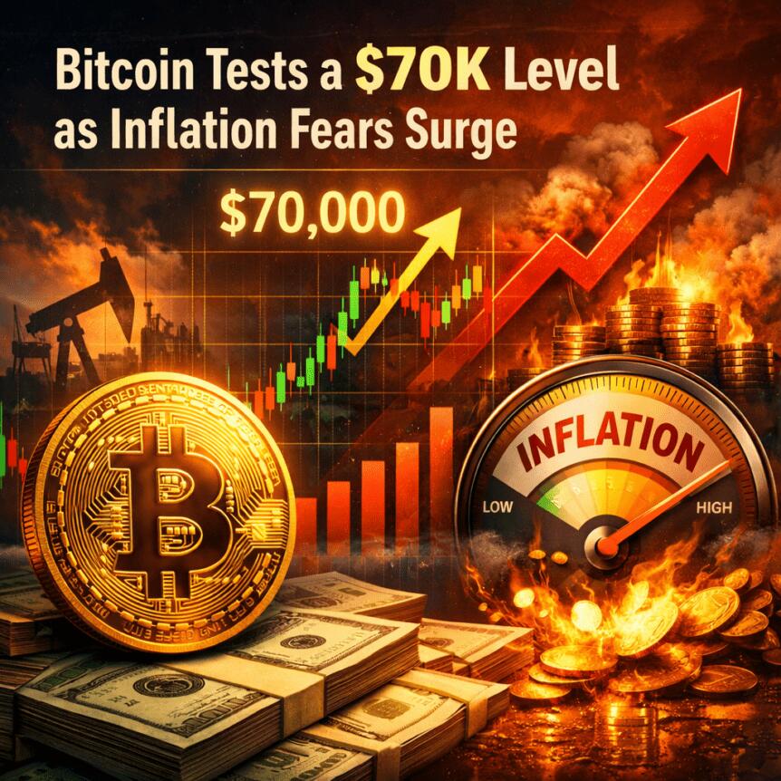 Bitcoin Tests A $70k Level As Inflation Fears Surge
