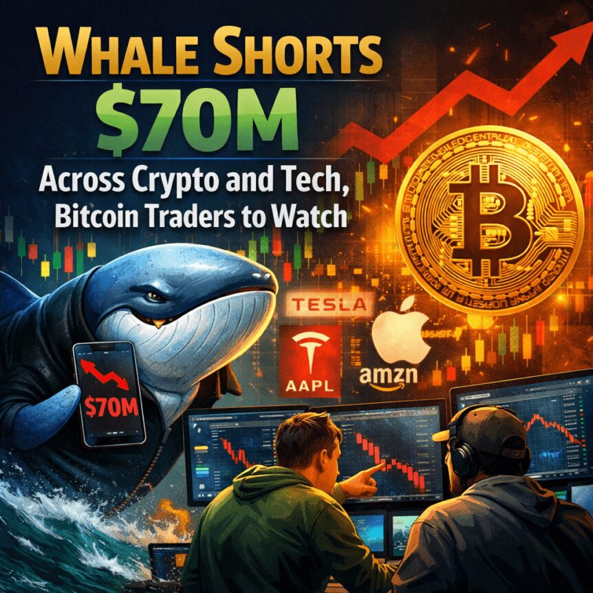 Whale Shorts $70m Across Crypto And Tech, Bitcoin Traders To Watch