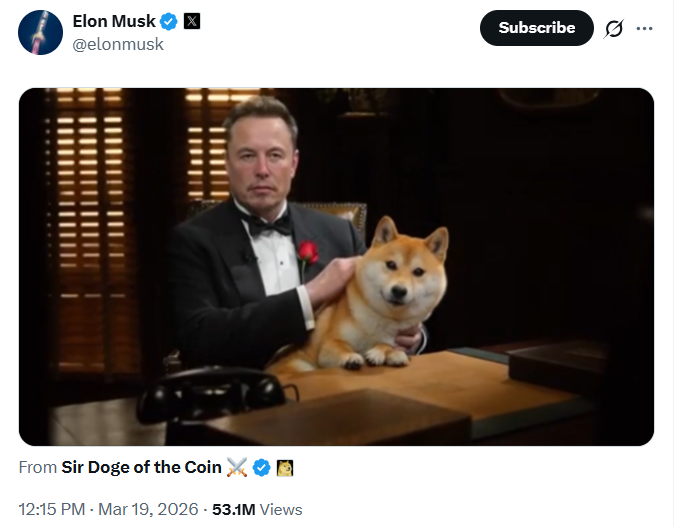 Elon Musk - DogeFather | 來源：X