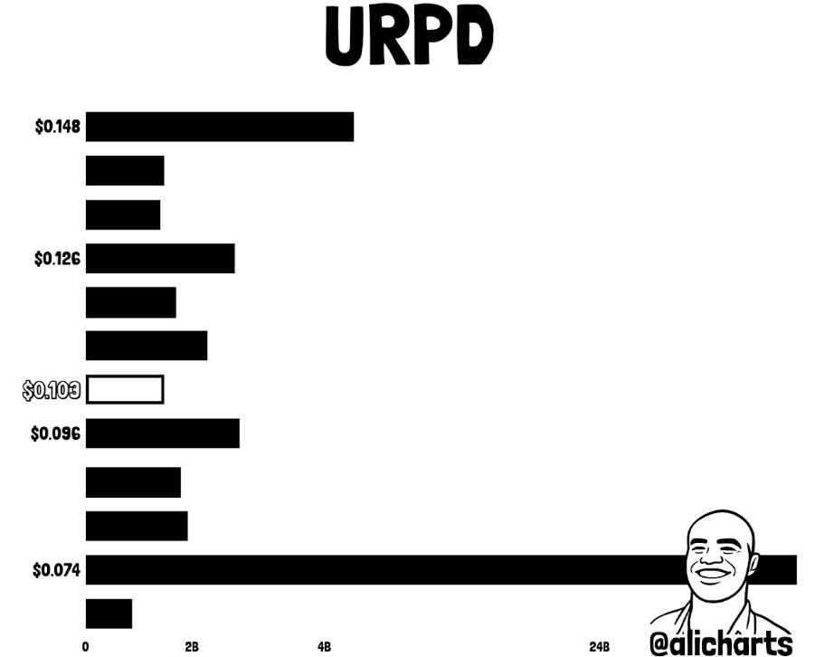 Gráfico DOGE URPD | Fonte: Dados do Glassnode