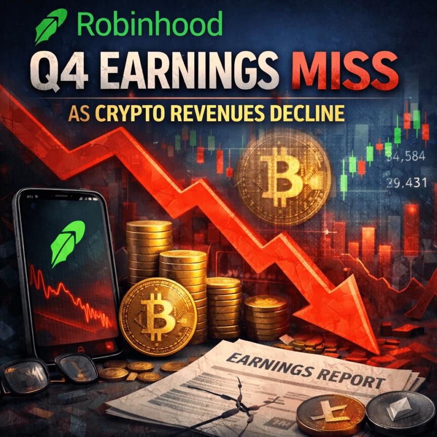Robinhood Q4 Earnings Miss As Crypto Revenues Decline